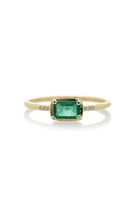Womens Karina 14K Gold; Emerald and Diamond Ring - Moda Operandi Gifts For Her Moda Operandi Women Accessories Jewelry Rings 