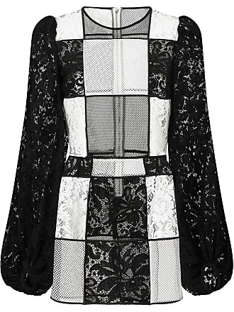 Dolce & Gabbana checkerboard lace dress - Black