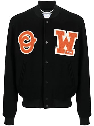 Off-White - Varsity Bomber Jacket, Men, Black