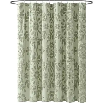 Peri Home Laurel Chenille Shower Curtain in Sage at Nordstrom