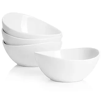  Sweese Small Cereal Soup Bowls, 10 Ounce Sturdy Porcelain Bowl,  Dishwasher Microwave Safe, Portion Control Bowls for Ice Cream Dessert  Rice, Set of 6, White : Home & Kitchen