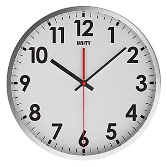Unity Gibson Silent Sweep Wall Clock in Black 32cm/12.5-inch 