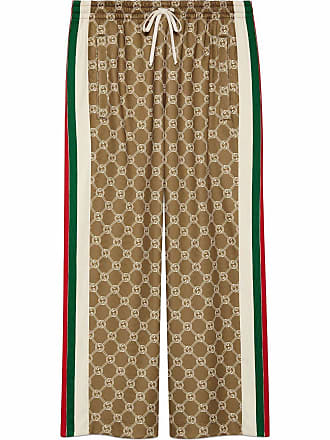 Brown GG-jacquard wool-blend fleece track pants, Gucci