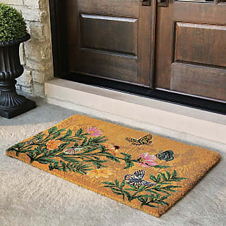 Juvale Natural Coir Floral Spring Door Mat For Front Door Entry