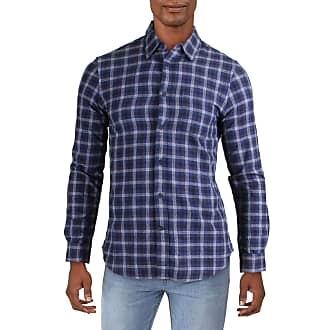 French Connection Mens Brushed Oxford Long Sleeve Button Down Shirt 