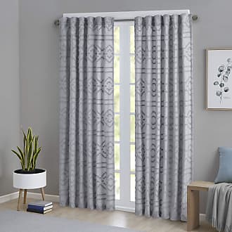 LOVEEO Abstract Outdoor Blackout Curtain Retro Style Bicolor Composition with Stylized Vertical Stripes Futuristic Draft Blocking Draperies 72 W x 84 L Grey and Scarlet