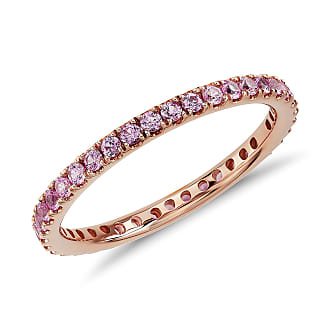 Blue Nile Riviera Pave Pink Sapphire Eternity Ring in 18k Rose Gold (1.5mm)