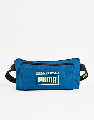 Puma Sole waist bag in blue and green