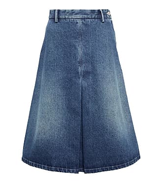 Dacawin Womens Denim Long Skirts Casual Pocket Front Button Washed A-Line Skirts Fishtail Jean Maxi Skirt 