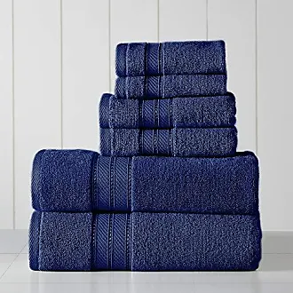 White Classic Luxury Wine Red Bath Towel Set - Combed Cotton Hotel Quality  Absorbent 8 Piece Towels | 2 Bath Towels | 2 Hand Towels | 4 Washcloths