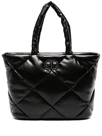 TWINSET: bag in chevron pattern synthetic leather - Black