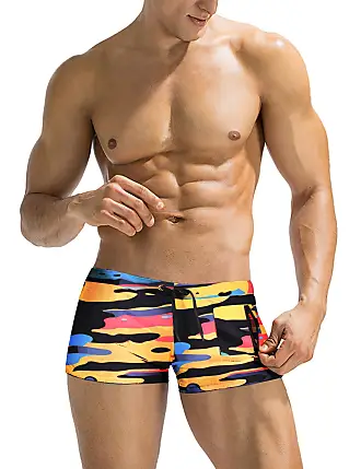 Men Quick Dry Boxer Shorts Underwear Leather Swimwear Trunk Lounge Bikini  Briefs
