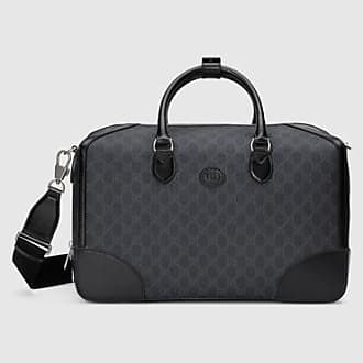 Gucci Black Bauletto GG Canvas Duffle Bag