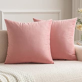 Blush Pink Pillow Covers, Soft Decorative Throw Pillows For Couch, Corduroy  18x18 Pillow Cover, Set Of 2, 18 X 18 Inch, Light Pink