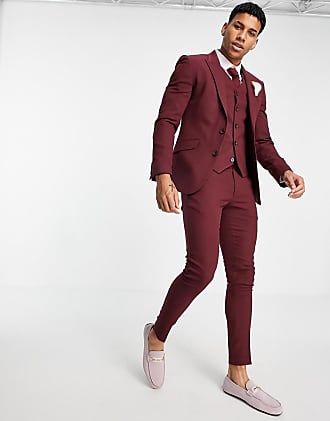 New Mens Bright Red Holiday Christmas Party Suit TUXXMAN Fashion Slim Fit SALE 