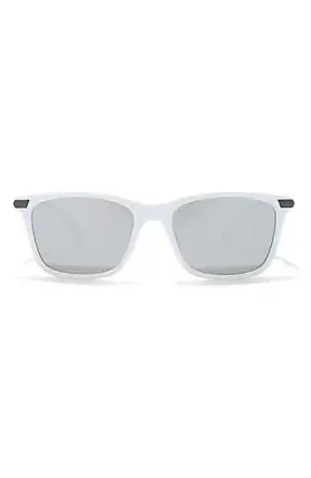 Compare Prices for Two-Tone Square Sunglasses in Blue/Ivory at ...