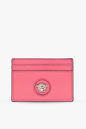 Versace Red Leather Lanyard Card Holder Versace