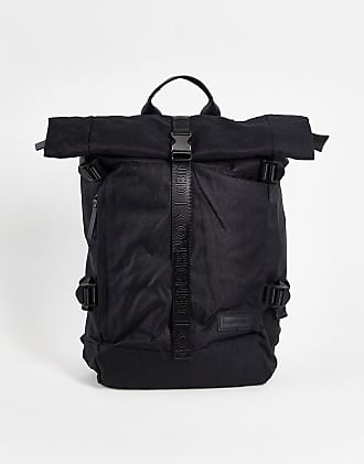 Consigned rolltop clip backpack in black