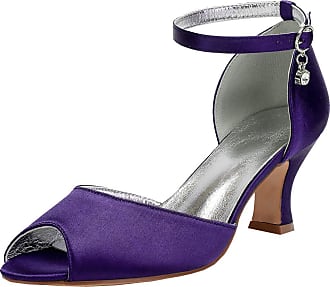 purple heeled sandals uk