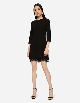 Damen Bekleidung Kleider Mini und kurze Kleider Dolce & Gabbana Midi-Kleid aus Pailletten in Schwarz 