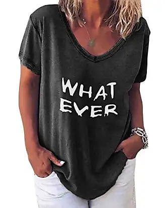 Minetom T-shirt Oversize Femme Hauts D'été Col Rond Impression de