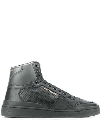 Saint Laurent perforated high-top sneakers - men - Leather/Leather/Polyester/Rubber - 42,5 - Black