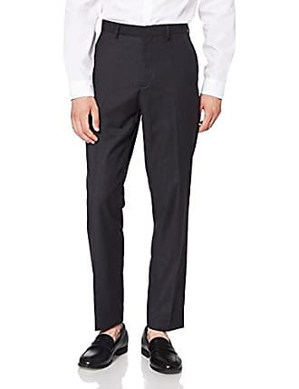 Chums Mens Poly Viscose Pleated Trouser Pants with Extra Stretch Waistband 