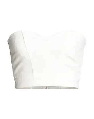 Natasha Corset Padded Crop Top (White)