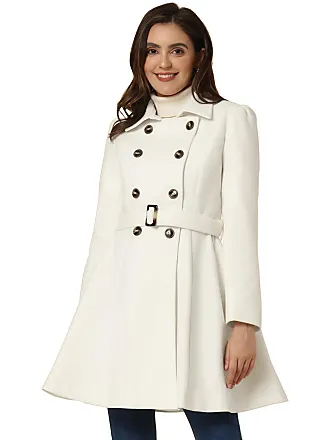 Tie Belt Coat - White - Ladies