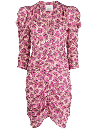 Isabel Marant abstract pattern plunging V-neck dress - Pink