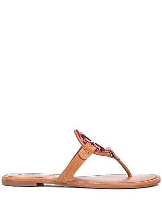 Leather sandals Tory Burch Brown size 7 US in Leather - 24979232