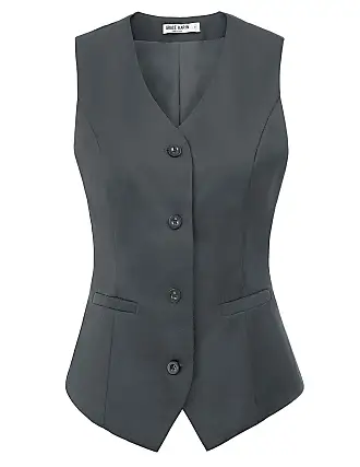 KANCY KOLE Women Dressy Vest Slim Fit Waistcoat Casual Racerback