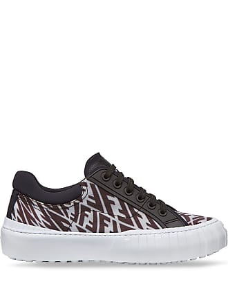 Fendi FF-logo lace-up sneakers - Black