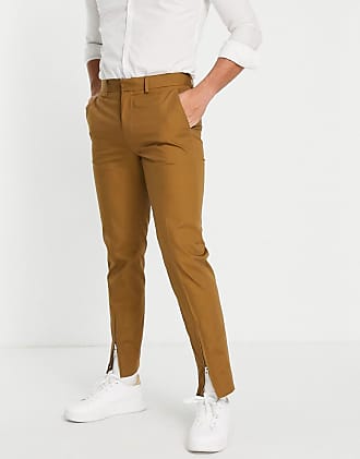 BROWN Pantaloni slim marroni Asos Uomo Abbigliamento Pantaloni e jeans Pantaloni Pantaloni chinos 872 