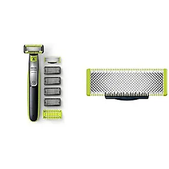 Philips Norelco OneBlade Pro Hybrid Electric Trimmer and Shaver, QP6530/80  with 3 Blade Cartridges OneBlade Pro + Replacement Blades