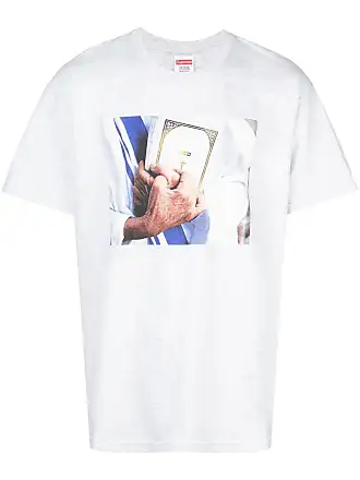 SUPREME Bible-print T-shirt - men - Cotton/Polyester - M - Grey