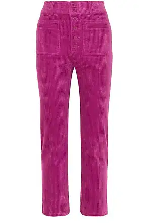 Pink Stretch Cotton Slim Leg Trousers