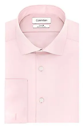 Calvin Klein Men's Dress Shirt Regular Fit Non Iron Stretch Solid, Pink,  14 Neck 32-33 Sleeve : : Clothing, Shoes & Accessories