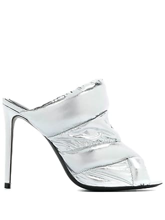 Nicholas Kirkwood Silver Metallic Lola Pearl Sandals, Size 41