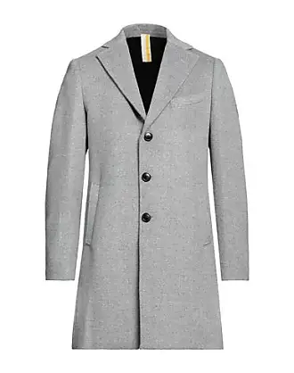 Men's Grey Wool Single Breasted Coat