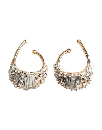 Monogram Motif Chain-link Earrings in Palladium