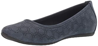 Easy Street Womens Cosmic Ballerina Slip-on with Cutouts Ballet Flat, Navy, 6.5 2W US