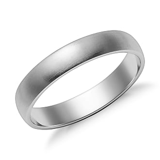 Blue Nile Matte Classic Wedding Ring in 14k White Gold (4mm)