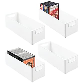 mDesign 6er-Set Aufbewahrungsbox aus Stoff Aufbewahrungskiste mit Deckel und Sichtfenster stapelbare Stoffbox zur Ablage von Kleidung oder Schuhen und als Schrankbox Dunkelbraun