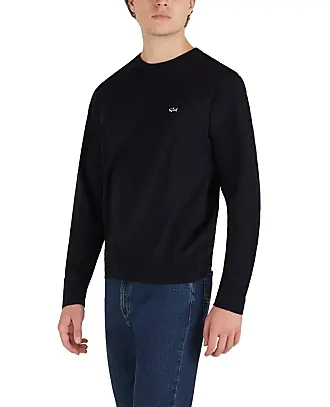 Maglione ocean star girocollo con toppe misto lana merino pettinata