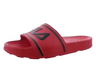 Fila hotsell slippers red