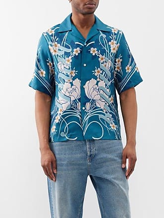 AMIRI Silk Paint Splatter Bowling Shirt