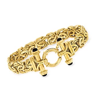 Ross-Simons - 18kt Gold Over Sterling Large Paper Clip Link Bracelet. 7