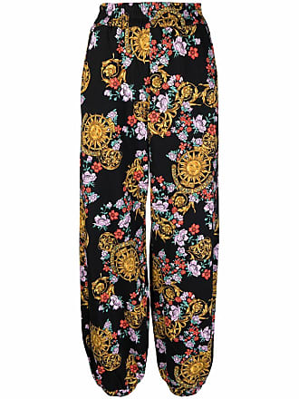 Versace Jeans Couture Sun Flower Garland trousers - women - Cotton - 38 - Black