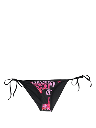 Versace Logo Thong, Female, Black, 3